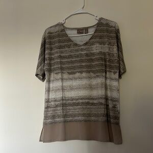 Chico’s Women's Brown Patterned Top